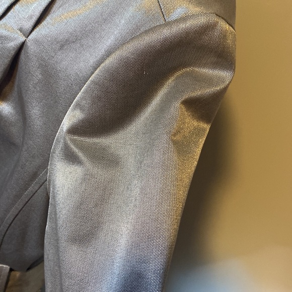 PRE-OWNED WOMEN’S VINTAGE RETRO CACHE METALLIC BELTED TRENCH JACKET - Picture 13 of 16